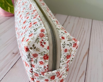 Floral Quilted Hair Tool Pouch || Styling Tool Travel Bag