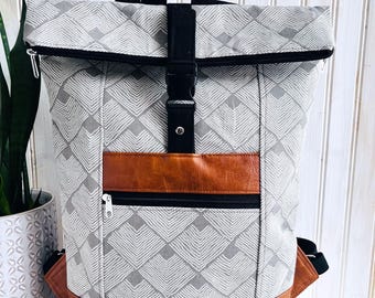 Mini Canvas Backpack | Vegan Leather Accents, Everyday Carry