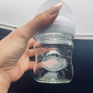 Personalized Etched Glass Baby Bottle | Custom Name Baby Bottle | Baby Shower Gift | Newborn Keepsake | Unique Baby Bottle