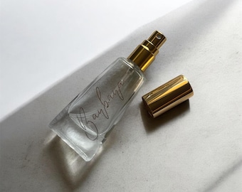 Personalisierte Parfüm Flasche 10ml | Benutzerdefinierte Name Sprühflasche | Reisegröße nachfüllbares Parfüm | Minimalistisches Geschenk für Sie