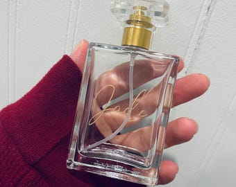 Engraved personalized custom refillable perfume bottle perfect for wedding favor, bridesmaids gift, couple gifts