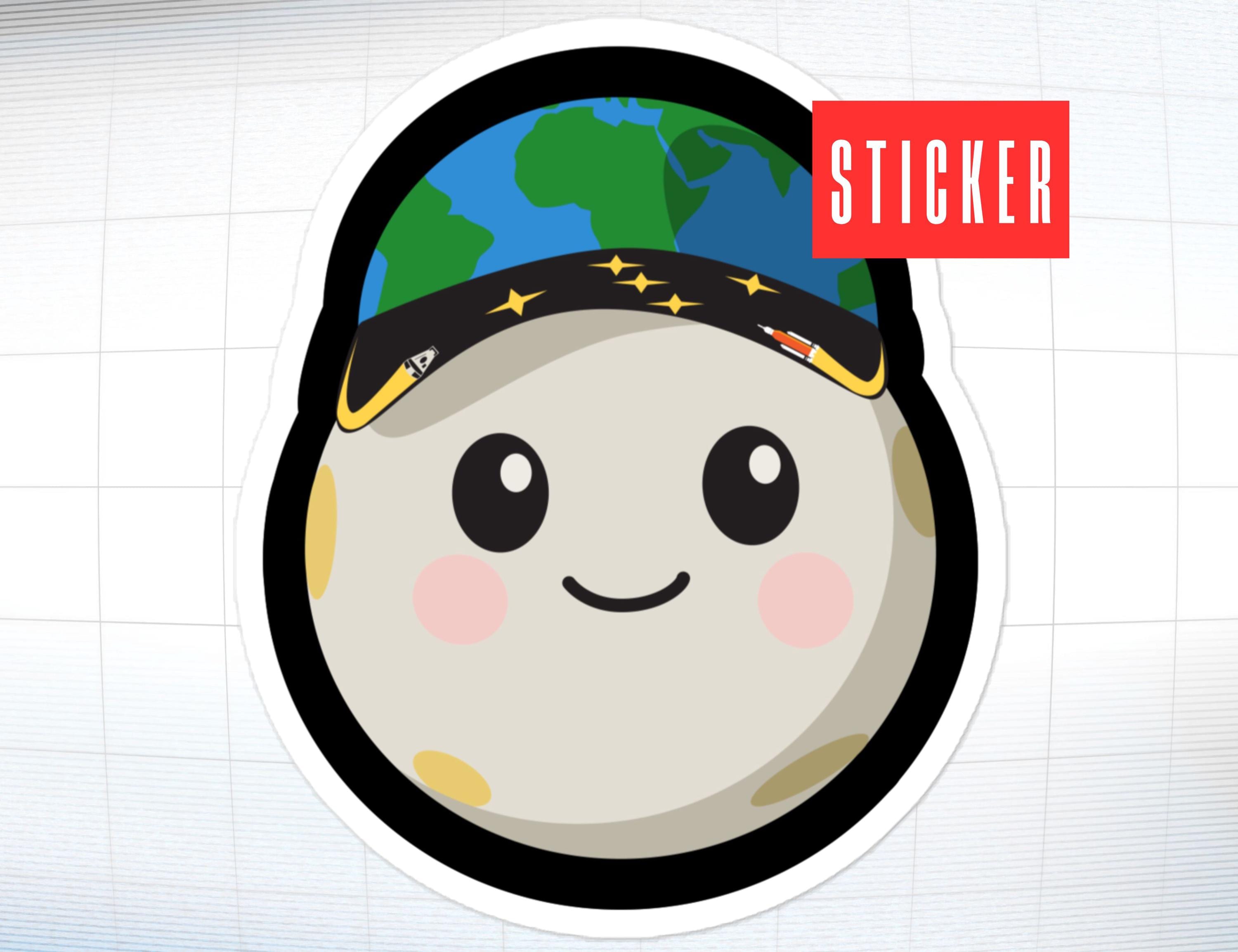 Nasa Rise Sticker Rise Artemis II NASA Mascot Sticker (die-cut Vinyl) Zero-g Indicator - Etsy
