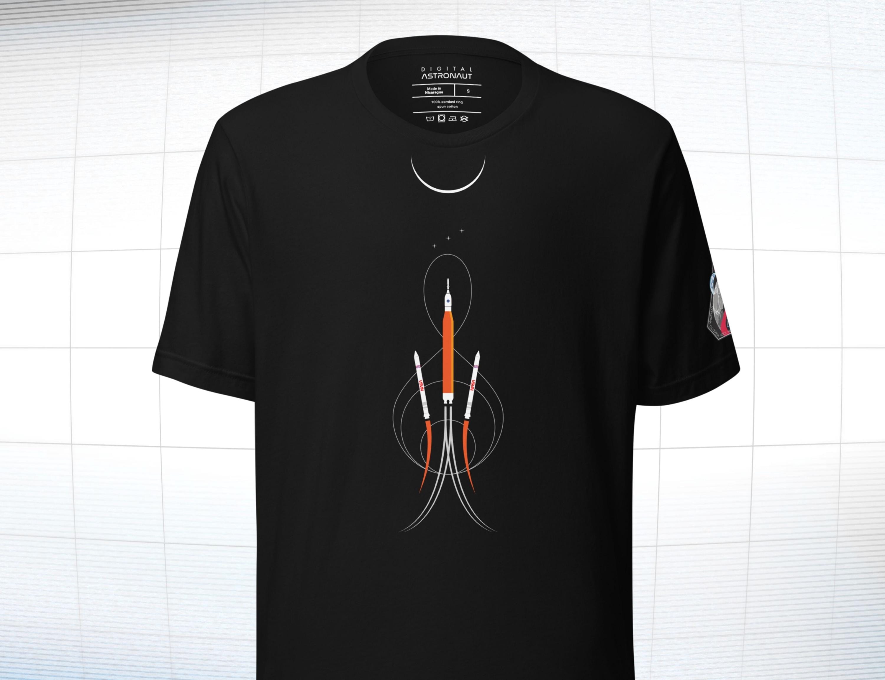 NASAアルテミスII SLS打ち上げTシャツ：宇宙月ミッションTシャツ 