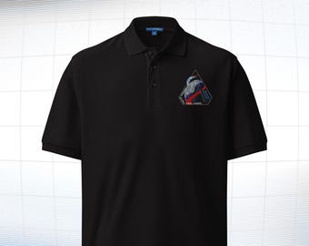 Artemis II besticktes Poloshirt – NASA Mission Patch Weltraum-Enthusiasten-Shirt
