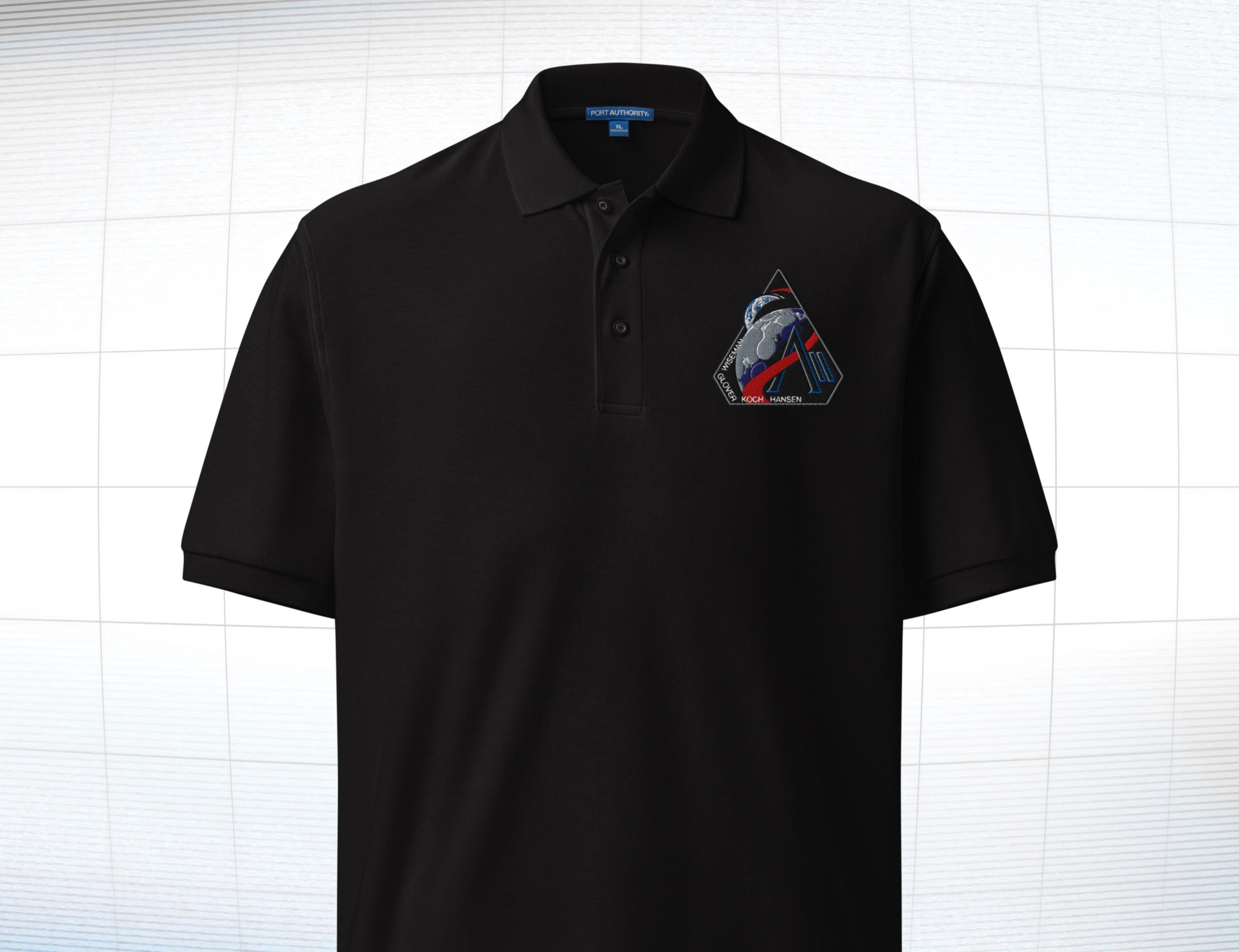 Artemis II Embroidered Polo Shirt – NASA Mission Patch Space