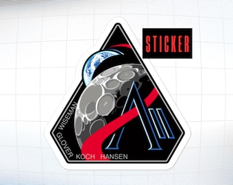 Artemis II Mission Patch Sticker – NASA Space Vinyldekal (storlekar 3x3 och 5x5, hållbar hög opacitet)