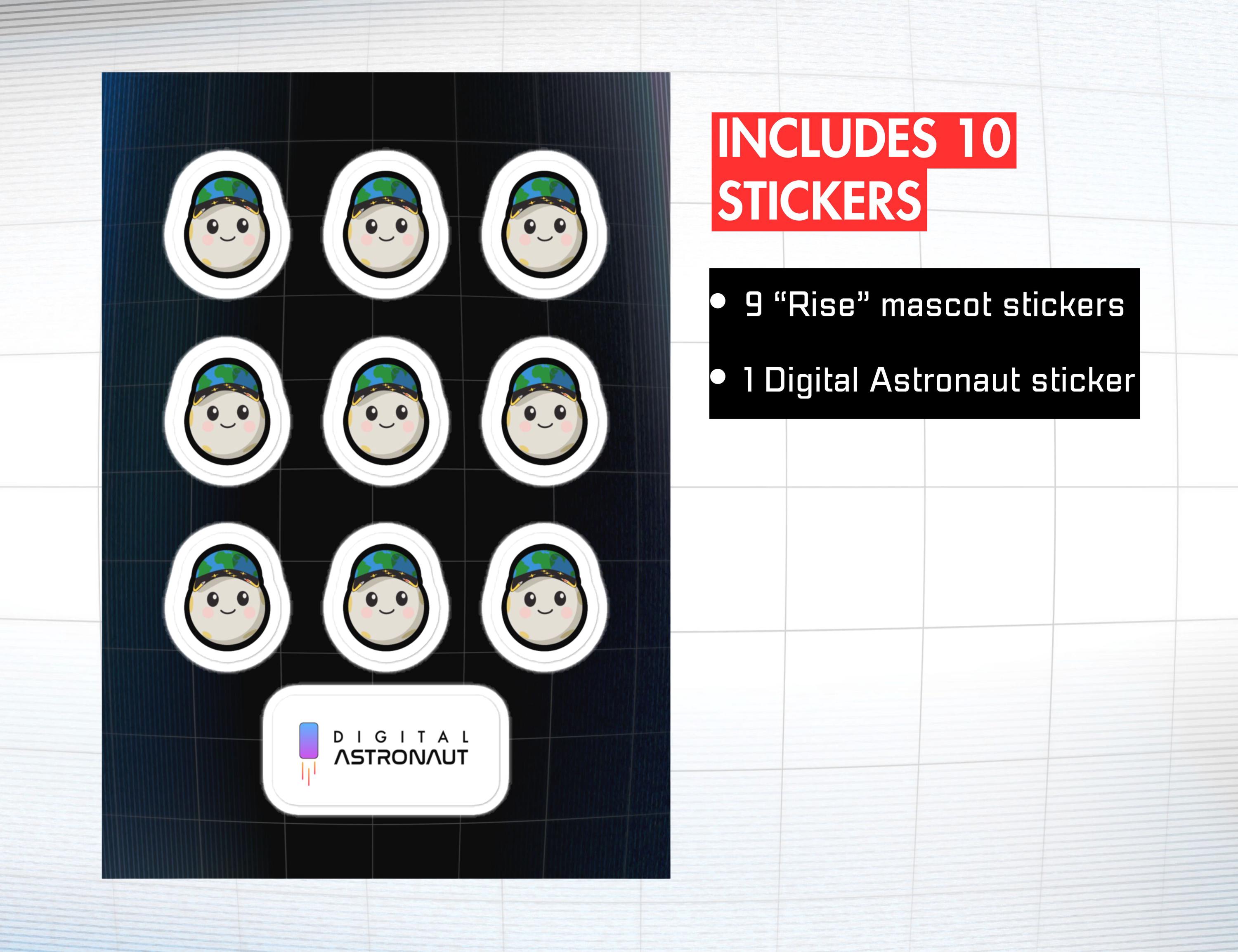 Nasa Rise Sticker Rise Artemis II NASA Mascot Sticker Sheet - Etsy