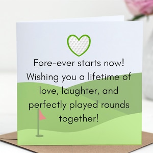 Golf Hochzeitskarte, Braut & Bräutigam Hochzeitskarte, Foreever Starts Now, Golf Hochzeit Brautjungfer Golf Geschenk