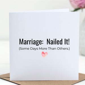 Carte d'anniversaire de mariage drôle imprimable, carte de voeux pour femme, carte pour mari, téléchargement immédiat, célébration