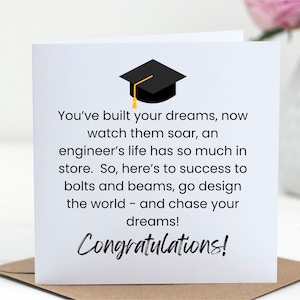Engineer Graduation Card, Printable Congratulations Gift (PDF)