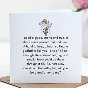 Tarjeta de ¿Quieres ser mi padrino? Tarjeta de bautismo imprimible Regalo de bautismo Regalo de propuesta de padrinos Tarjeta de propuesta de padrino Tarjeta de bautizo