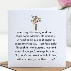Tarjeta imprimible "¿Quieres ser mi madrina?", propuesta de madrina, regalo para madrina, poema, tarjeta de bautizo "Sé mi madrina", tarjeta de propuesta de padrinos.
