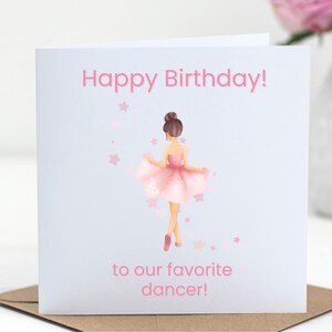 Dancing Birthday Card, Birthday Card for Kids Printable, Tweens Gifts, Ballerina Birthday, Dancing Queen,  Granddaughter Gift, Custom Card