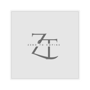 Adesivo motivazionale Zero to Empire – Adesivo minimalista con logo per la crescita aziendale