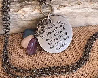 Inspiration Necklace Long with Natural Stones