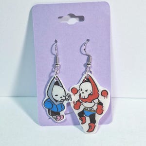 Classic Sans and Classic Papyrus UT UTDR Dangle Earrings