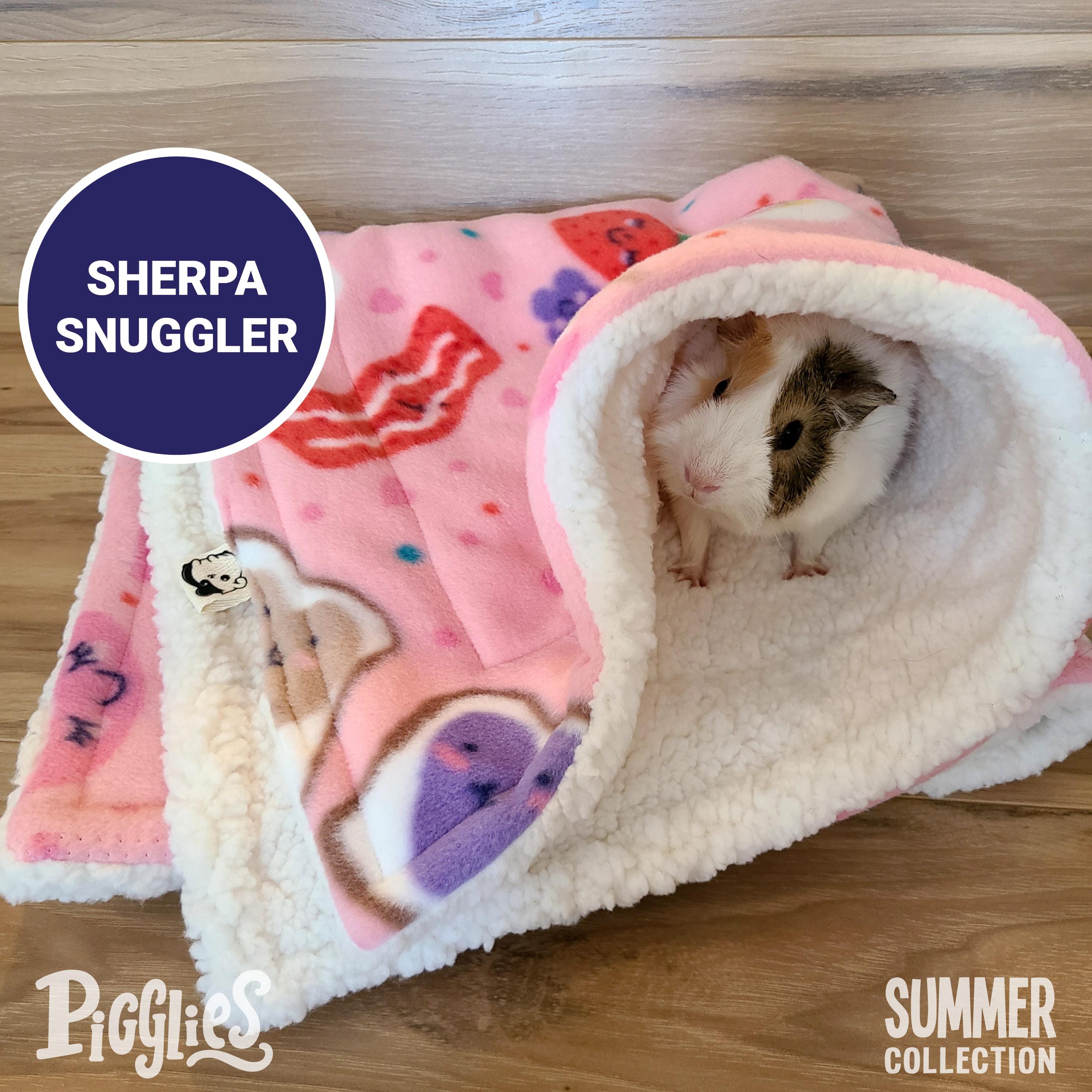 READY TO SHIP! Pigglies Fleece Guinea Pig Sherpa Snuggler - C&C 2x2 Size (28"x28")