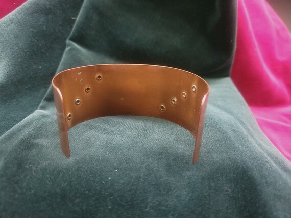 Brutalist Copper Bracelet Mid Century Modernist P… - image 7