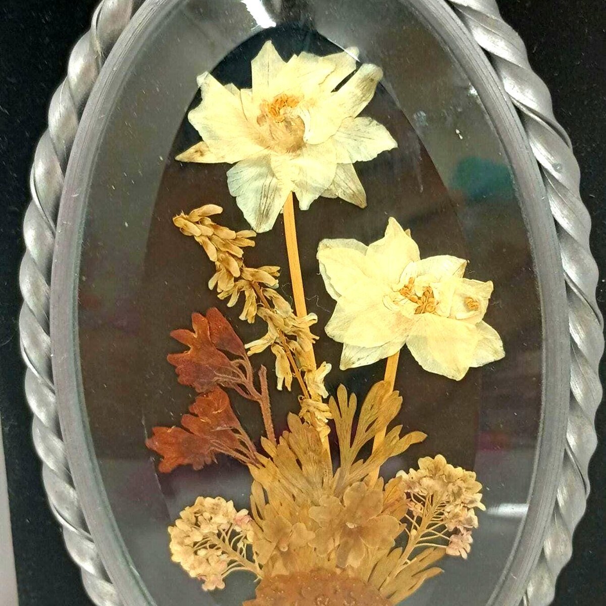 Lasting Impressions Oval Pressed Flower Art Suncatcher, Heavy Metal Treist Frame, Beveled Glass #J757 - Etsy
