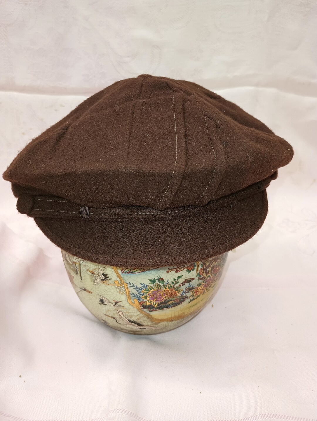 Vtg Newsboy Cap Hat Cotton Wool, Innes Co, KS DD560 Etsy