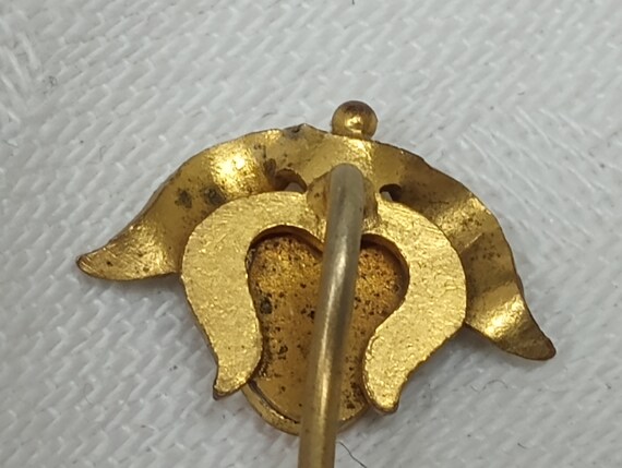 Antique Gold Fill Stick Pin Ascot Lapel Monogram … - image 2