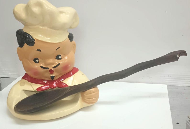 Mid Century Rare Chalkware Belloray Italian Chef Spoon, Thermometer ...
