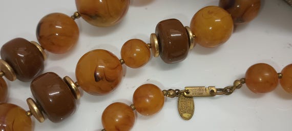 Designer Miriam Haskell Honey Butterscotch Chunky… - image 4