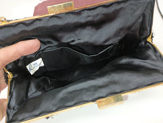 Regal Ltd Handbag, Chain Strap Purse, VTG Glass B… - image 2