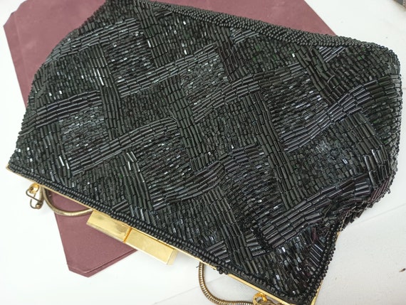 Regal Ltd Handbag, Chain Strap Purse, VTG Glass B… - image 7