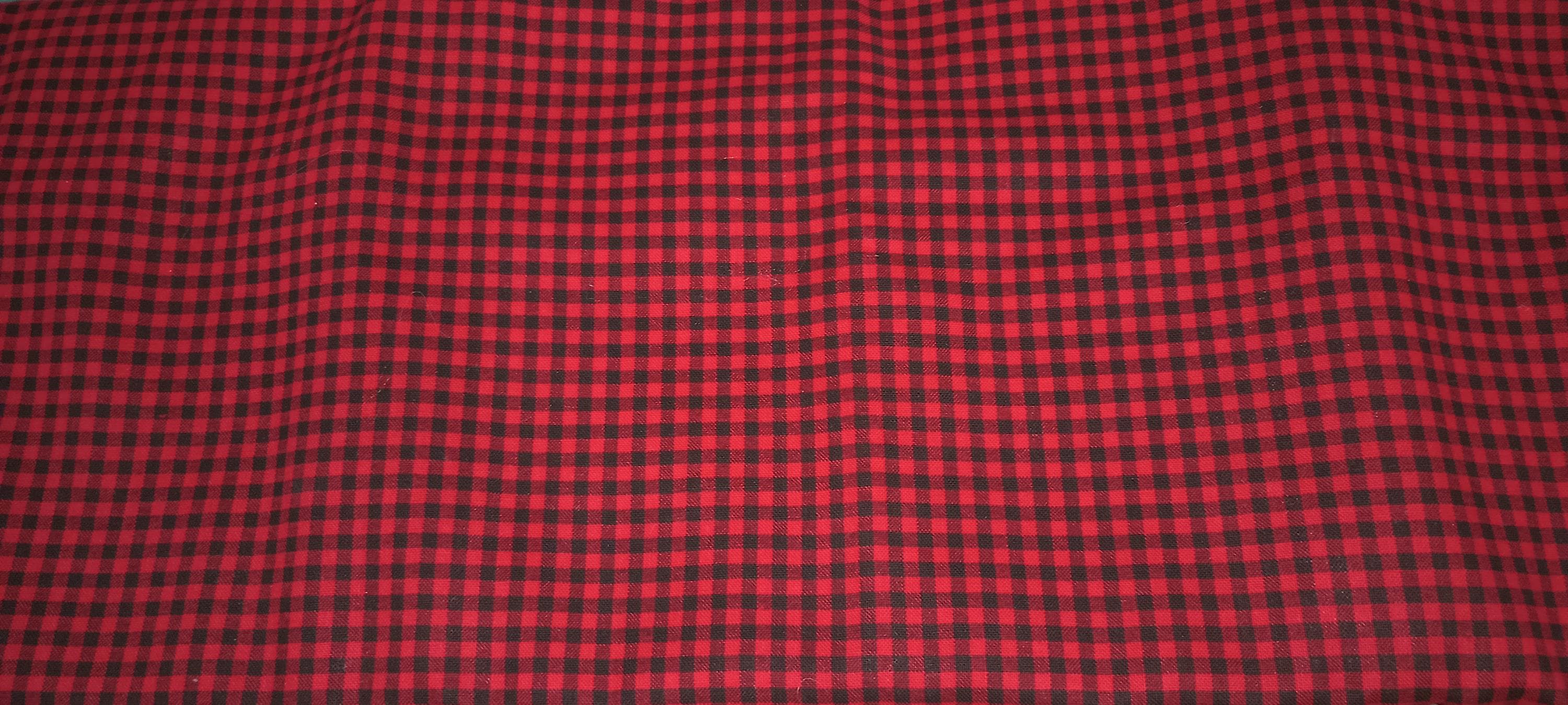 Cranston VIP Fabric, Small Buffalo Plaid Check, Black, Red 2 Yd X 44 ...