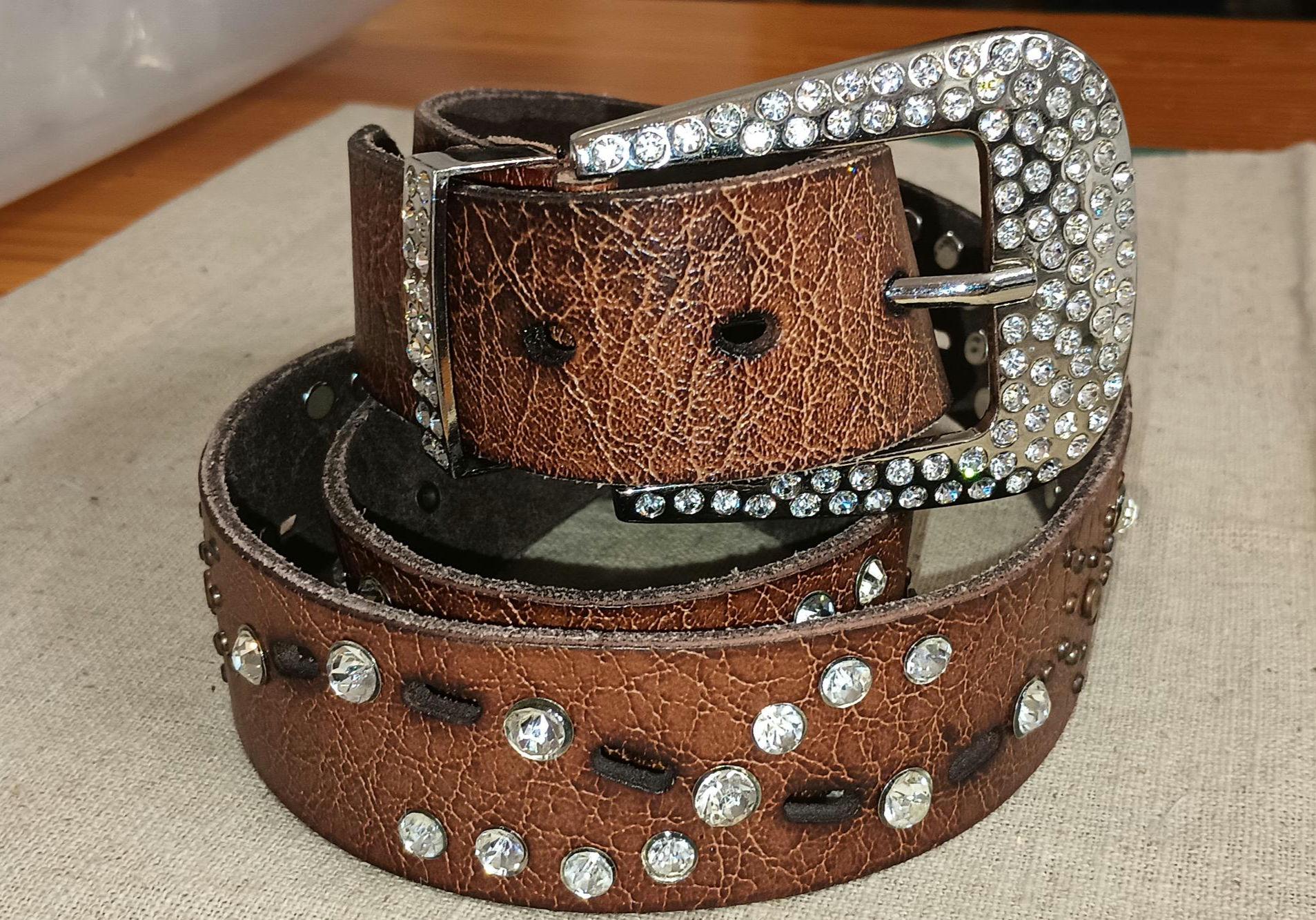 Vintage Rhinestone Studded Belt - Etsy display picture 2