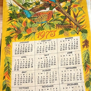 1973 Calendar - Etsy