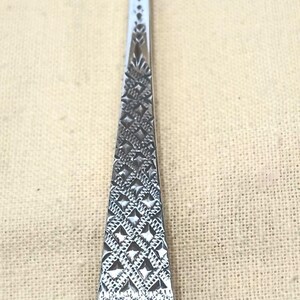 Antique Sterling Silver Mustard Ladle, Tiny Condiment Spoon Aesthetic Era Victorian Mono ES on Back #E2040