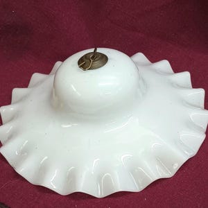 White Milk Glass Lamp Smoke Bell (JAS) White Milk Glass Lamp Smoke Bell (JAS)