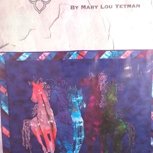 Wild and Free by Lulu Belle Designs, Quilt, Wall Hanging Pattern 50 x 50 Applique Horses #N251