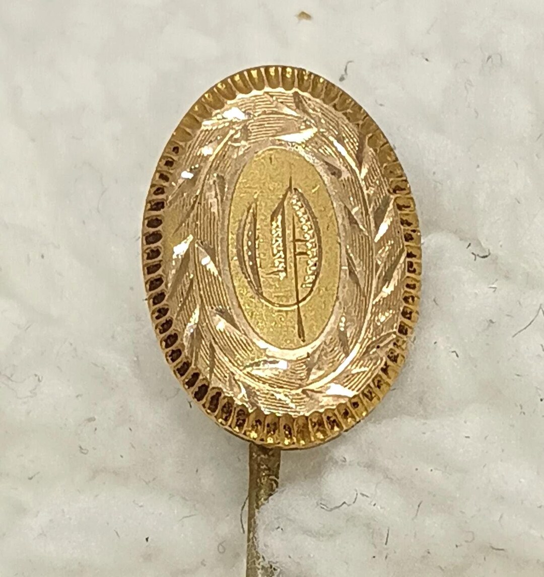 Vintage Rolled Gold Stick Pin GLP Co Monogrammed D, Old English #J464 ...