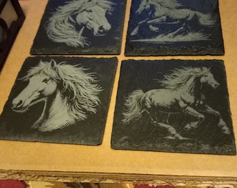 Laser Engraved Slate Coasters