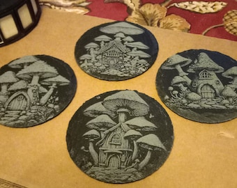 Laser Engraved Slate Coasters