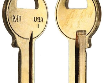 M1 Schlüsselrohlinge (50er-Pack) Qualität Messing / Nickel Kompatibel mit M1 Master Schlüsselrohlingen (KOSTENLOSER Versand)