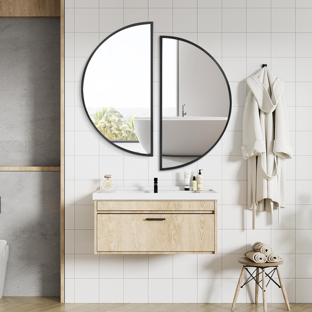 Half Moon Mirror, Half Circle Mirror,diy for Bathroom,unique Mirror ...