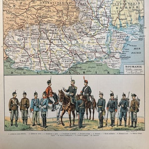 1898-1904 Antike Karte von Rumänien