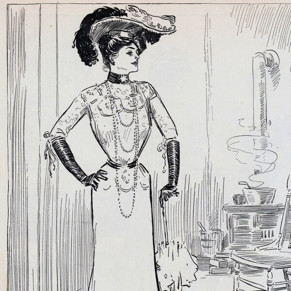 Gibson Girl Print - Etsy