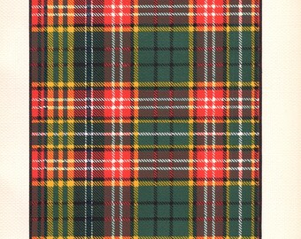 LDN 1906 Antique Scottish Tartan Print of Clan Macauley Clans and Septs of Scotland Set of 2 Tartan Prints