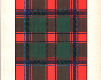 LDN 1906 Antique Scottish Tartan Print of Clan Macauley Clans and Septs of Scotland Set of 2 Tartan Prints