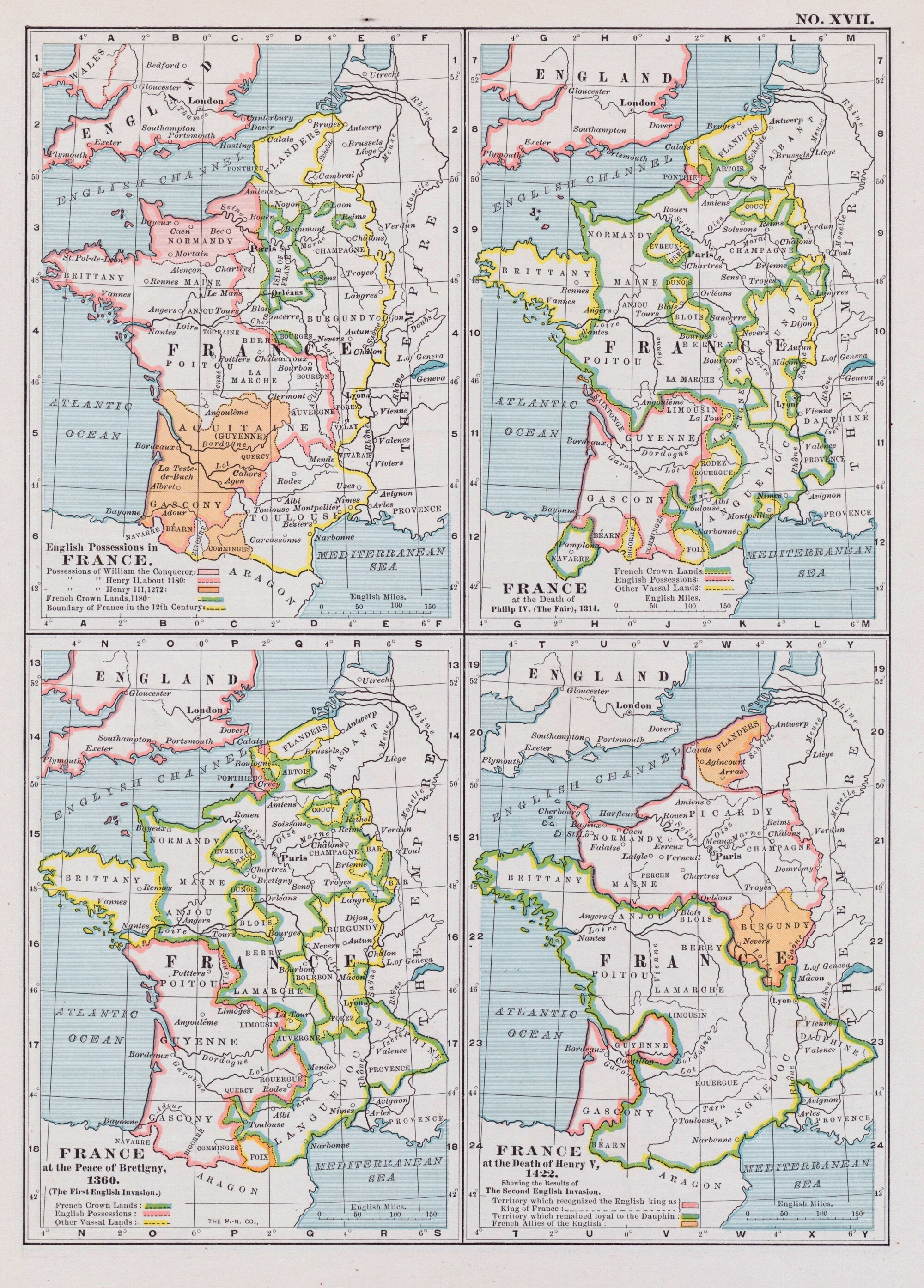 フランスアンティーク　MAP 1902 Antique Map of France Through the Centuries - Etsy