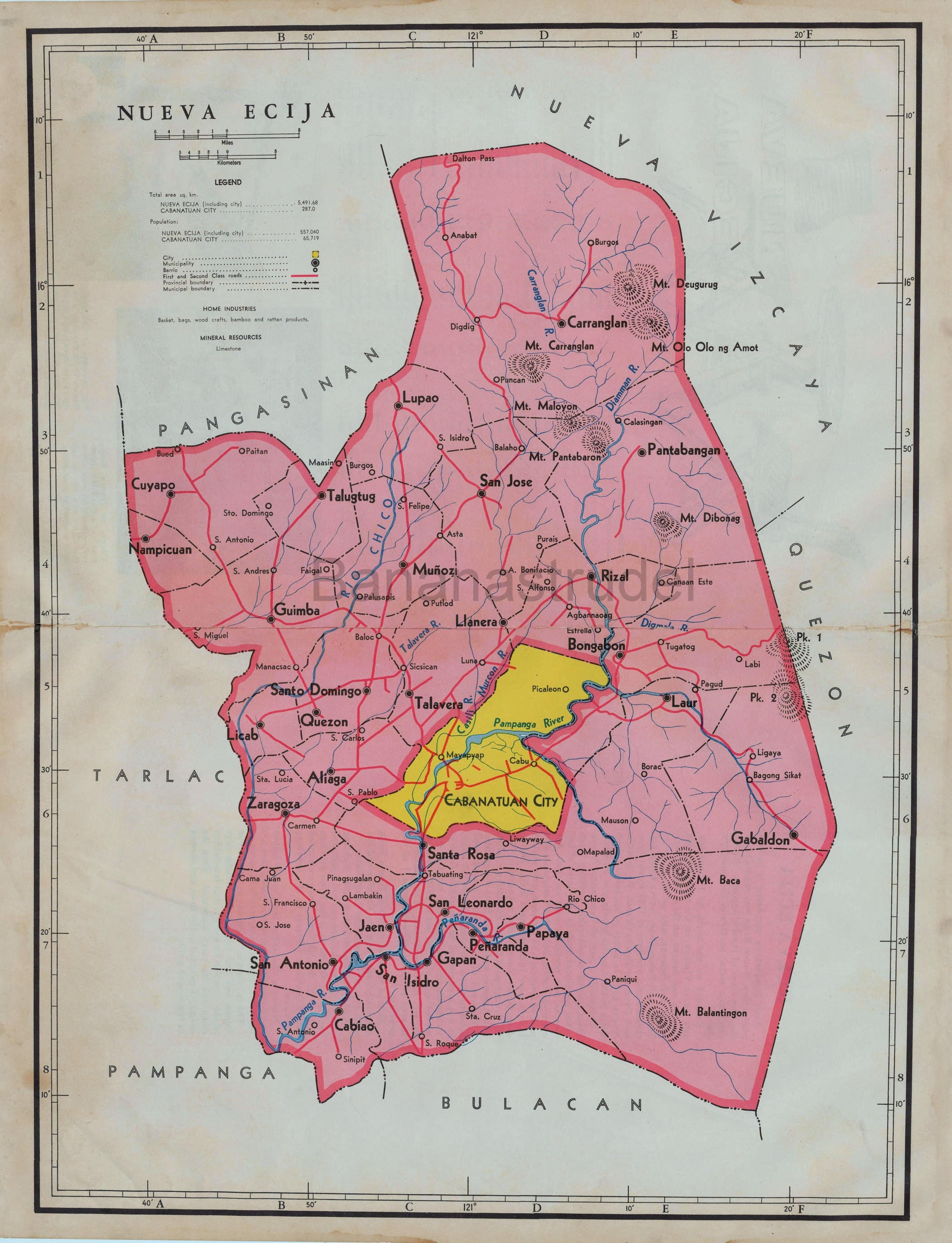 Gabaldon Nueva Ecija Map Large Vintage Map Of Nueva Ecija Philippines 1959 Very Rare | Etsy