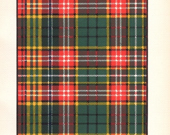 1906 Antique Scottish Tartan Print of Clan Drummond of Strathallan - Clans and Septs of Scotland - LDN