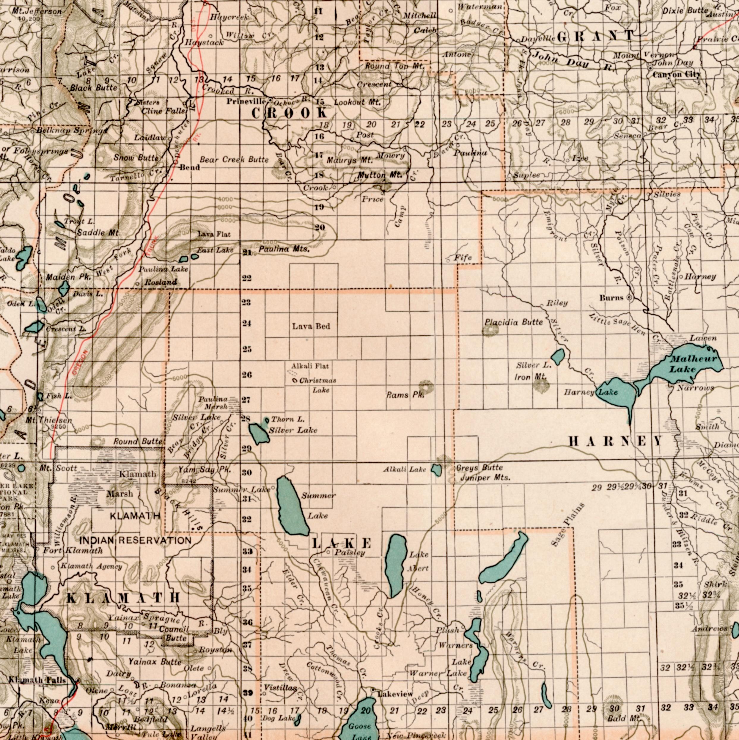 Antique Map of Oregon - 1911 Vintage Map - Etsy