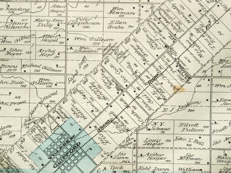 1906 Rare Large Vintage Map of Minto Township Wellington Etsy