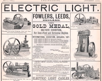 Rare Antique Advertisement for Engines - John Fowler & Co. - Victorian-era advert - May 3, 1889